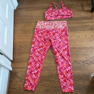 Anthropologie matching leggings & sports bra